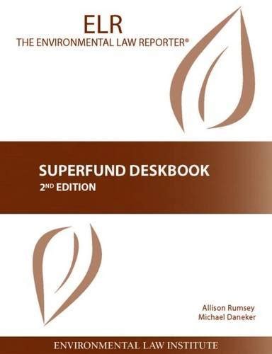 Superfund Deskbook Environmental Law Institute Rumsey Allison