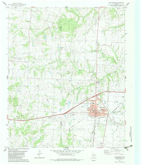 Classic Usgs Whitesboro Texas 75x75 Topo Map Mytopo Map Store