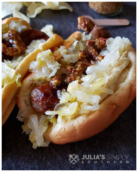 Beer Braised Brats And Sauerkraut Recipe Brats And Sauerkraut