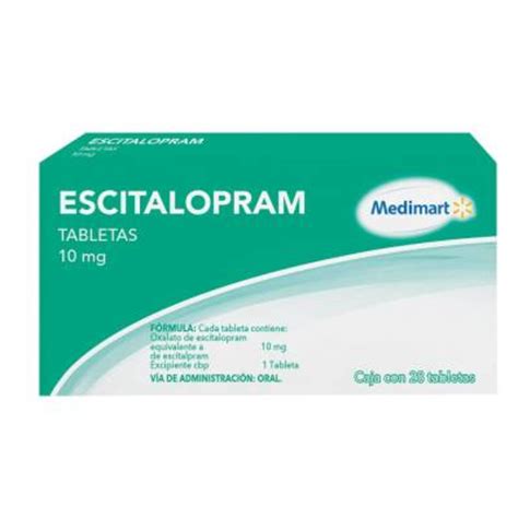 Escitalopram Medimart Mg Tabletas Walmart