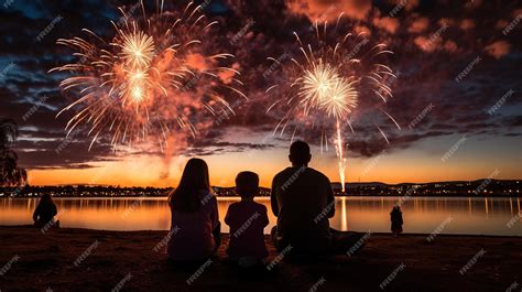 Premium Photo | New years eve fireworks Couples enjoying New Year ...