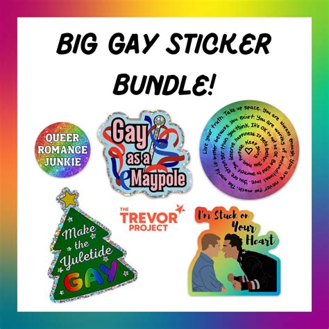 Big Gay Sticker Bundle Pride Month Fundraiser Etsy
