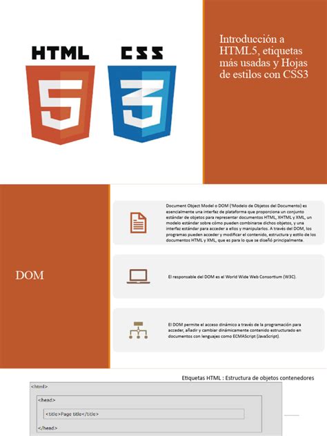 Troducción Html Y Css Pdf Modelo De Objeto De Documento Html