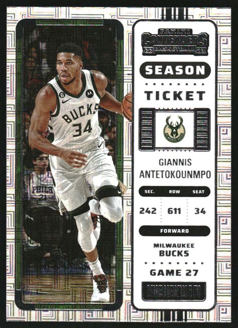 2022 23 Panini Contenders 35 Giannis Antetokounmpo NM MT