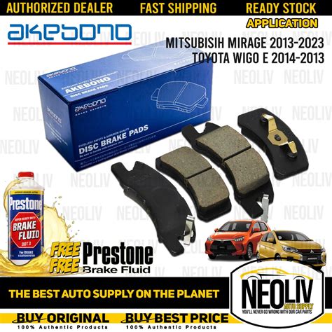 Genuine Akebono Front Brake Pads Mitsubishi Mirage G Sedan Hatchback