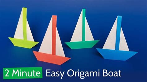 Easy Origami Boat Tutorial ⛵ How to Make a Beautiful Origami Sailboat ...