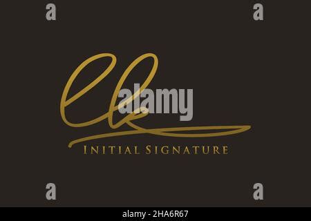 Lk Letter Signature Logotipo Plantilla Dise O Elegante Logo Firma