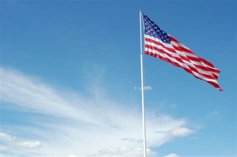 American Flag With Clouds Stock Photo Download Image Now Istock