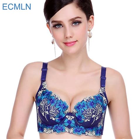 Hot Fashion Lady Women Deep V Sexy Embroidered Side Support Push Up Bra
