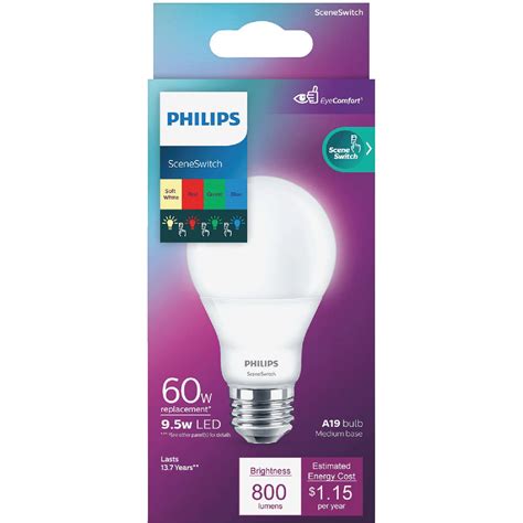 Philips Sceneswitch Indooroutdoor 60w Equivalent Soft White A19 Medium Led Light Bulb Do It Best