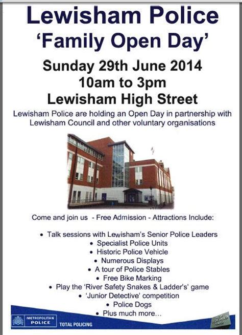 Lewisham Police Station Open Day- Sun 29 June – Hither Green & Lee News