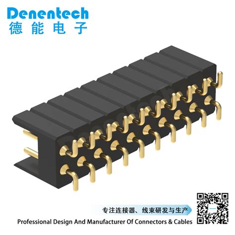 Denentech Good Quality Mm H Xw Dual Row Straight Smt Pin