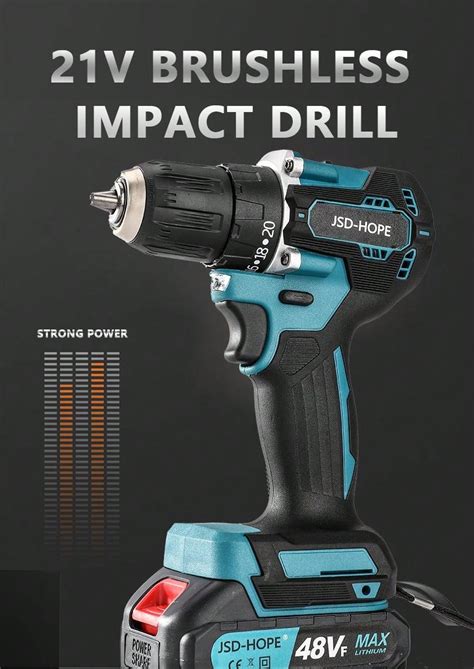 Brushless Electric Drill Rechargeable Handheld Drill Lithium Ion