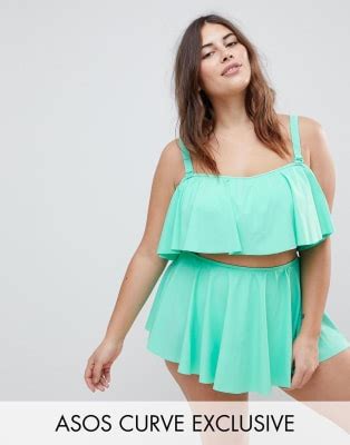 Asos Curve Floaty Bandeau Bikini Asos