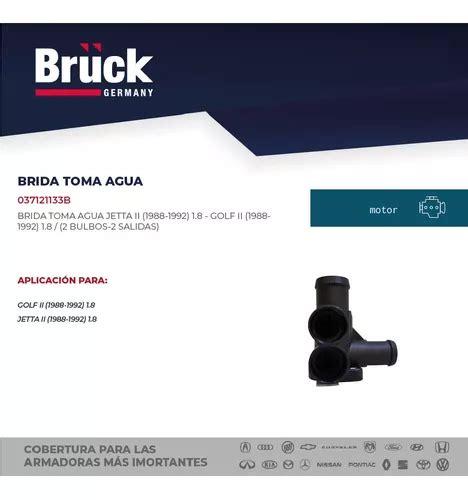 Brida Toma Agua Jetta Golf A2 87 88 89 90 91 92 2 Bul 2 Sal En Venta En