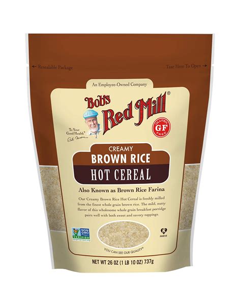Bob S Red Mill Creamy RRF12 Rice Farina Hot Cereal Brown 26 Ounce