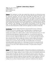 Labs Report 3 Docx Labster Laboratory Report Title Ionic And