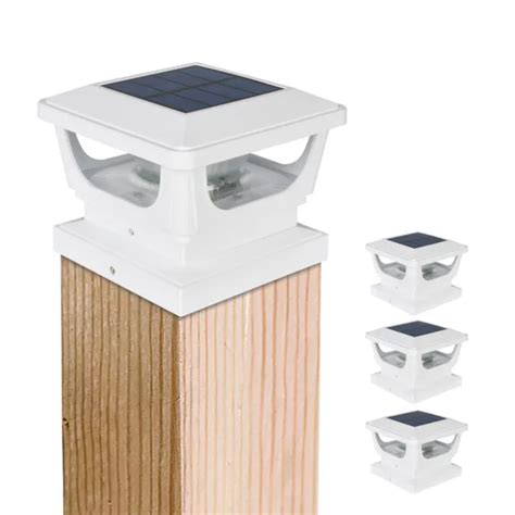 Solar Post Cap Lights Ip65 Solar Fence Lights Outdoor Garden For 3x3 4x4 In Post £25 07