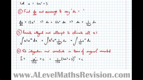 Integration By Substitution An Introduction [year 2 Maths Pure