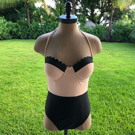 Forever Swim Onepiece Nude And Black Forever Swimsuit Poshmark