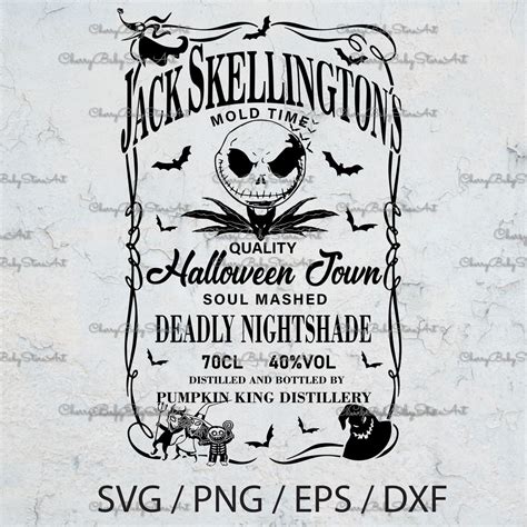 Jack Skellington Whiskey Svg Nightmare Before Christmas Svg Etsy