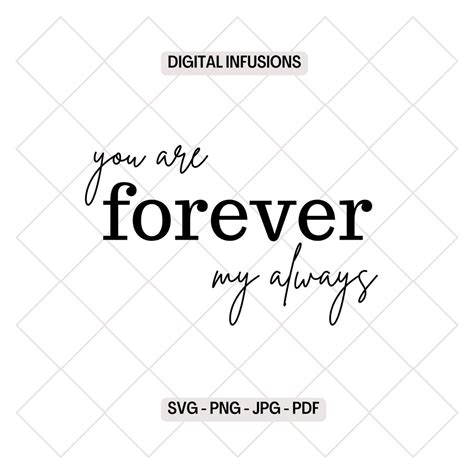 You Are Forever My Always Wedding Svg And Png Design For Cutting Sublimation And Print Etsy