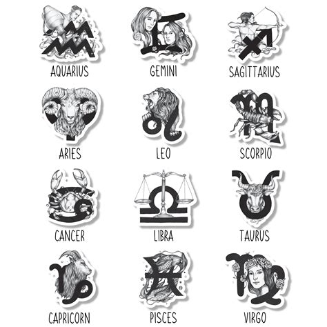 Horoscope Sticker Zodiac Sticker Astrology Sticker Vsco Sticker