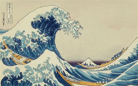 Minimalism Godzilla Japan The Great Wave Off Kanagawa Waves Hd