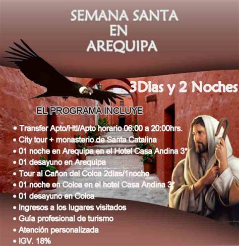 Tour A Arequipa Por Semana Santa 3 Días 2 Noches