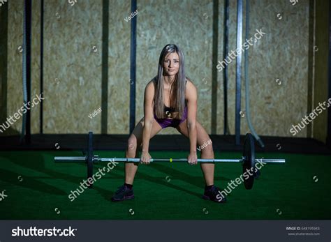 Sexy Blonde Athletic Woman Mini Shorts Stock Photo 648195943 Shutterstock
