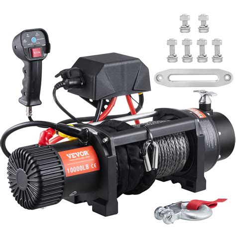 Vevor Electric Winch 12v 10000 Lb Load Capacity Nylon