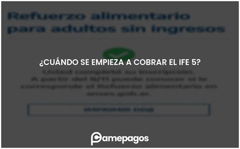 ¿cuándo Se Empieza A Cobrar El Ife 5 Actualizado 2024