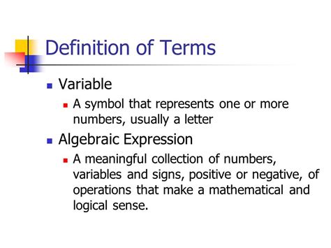 Algebraic Expression Definition