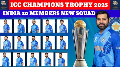 Icc Champions Trophy India Members New Squad Cricket Odi