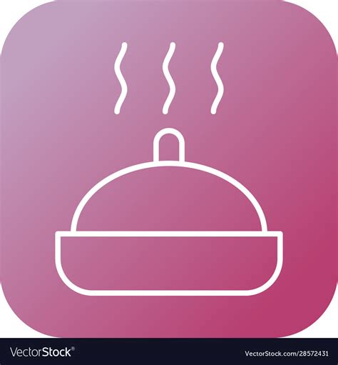 Beautiful Hot Food Line Icon Royalty Free Vector Image