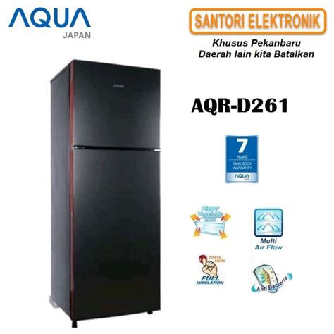 Jual Kulkas 2 Pintu Aqua Aqr D261 Aqr261 Pekanbaru Shopee Indonesia