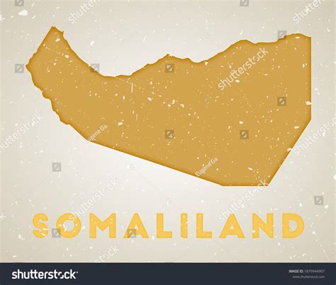 Somaliland Map Country Poster Colored Regions Stock Vector Royalty