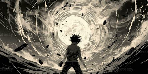 AI Generated. AI Generative. Anime manga graphics cartoon explosion ...