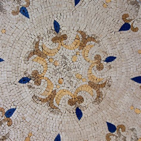 Black And Gold Fleurs De Lis Mosaic Mosaik Bodenfliese Kunstwerke