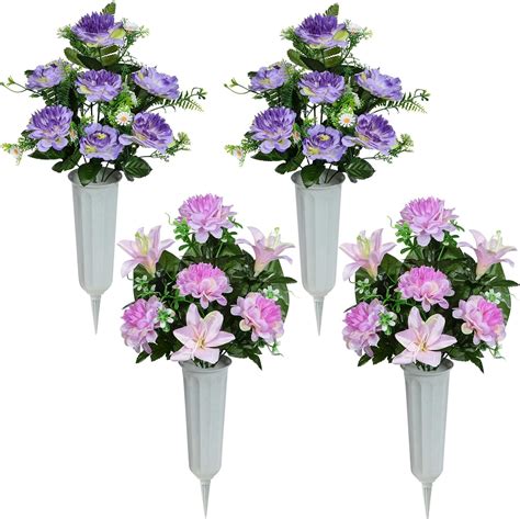 Amazon Saxili Silk Artificial Cemetery Flowers Vivid Spring