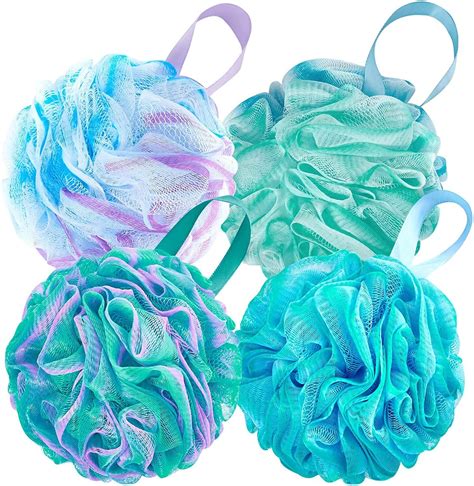 Walmart 75g Bath Sponges Shower Loofahs 4 Pack Mesh Balls Sponge For Men And Women