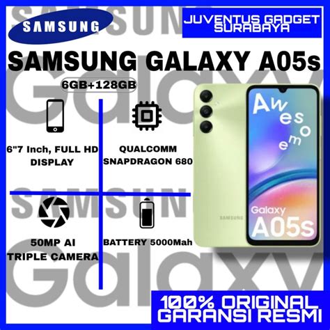 Jual SAMSUNG GALAXY A05s 6 128GB GARANSI RESMI SEIN SAMSUNG 100