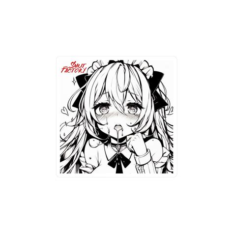 Drooling Vinyl Sticker Anime Girl Ahegao Decal - Etsy