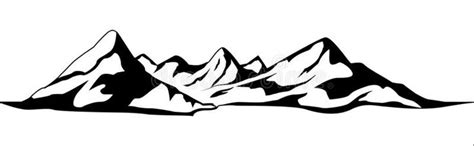 Mountains vector.Mountain range silhouette isolated. Mountain vector ...