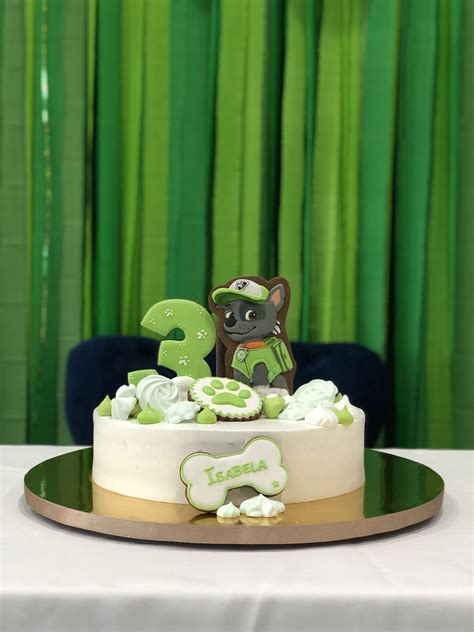 Cumple Verde Rockypawpatrol Pawpatrolparty Cake Sky Paw Patrol Paw