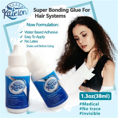 1 3oz Katelon Hair Systems Super Bonding Glue Water Based Adhesive For