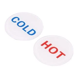 Self Stick Hot Cold Water Label Acrylic Round Sticker Signs For Faucet