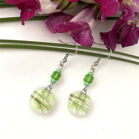 Aretes Verdes Con Caf Albor Arte Mx