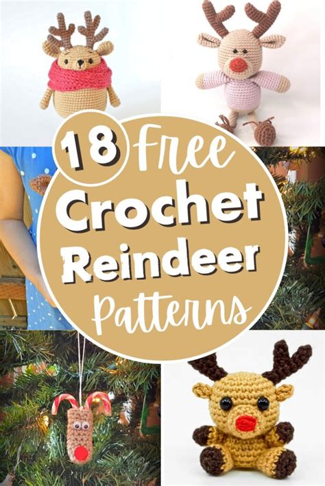 Fun Crochet Reindeer Patterns For Holiday Season Clairea Belle Makes