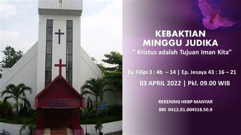 Live Streaming Ibadah Minggu Judika Di Hkbp Manyar April